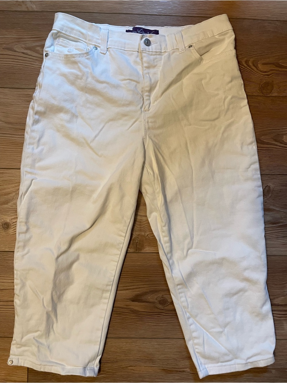 Gloria Vanderbilt Women's White Denim Capris